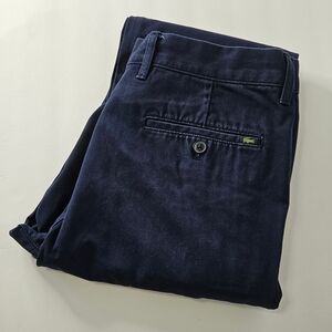 Men's Lacoste Classic Fit Flat Front Chinos - Navy - 34x32 - Gently Used